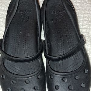 CROCS Womens Mary Jane Shoes, Black, Like New, Size 10